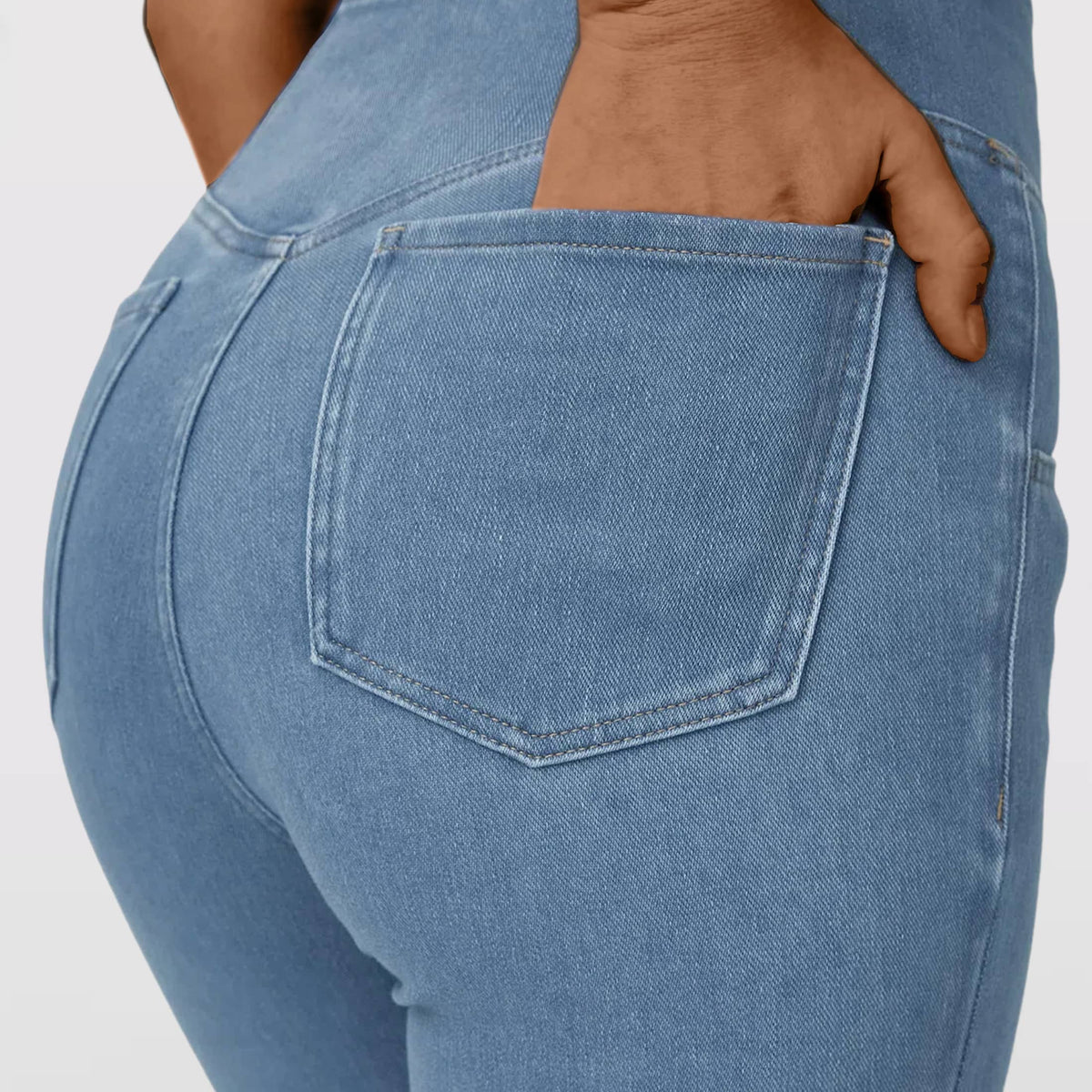 Doris Stretch-Jeans Damen High-Waist | Verstellbarer Bund formt Taille & Po | Bequemer Stretch, vielseitig für Alltag & Chic