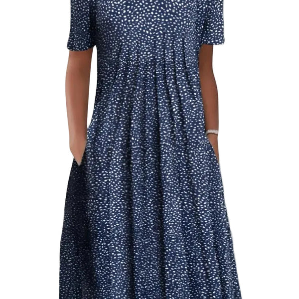 Blumenkleid Damen | Elegantes Kleid mit floralem Muster und bequemer Passform