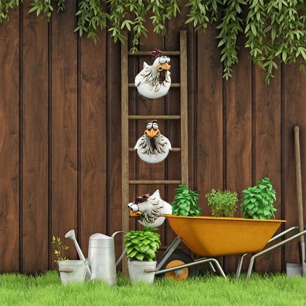 1+1 GRATIS | ChickenDeko - Garten Großäugige Hühnerstatuen