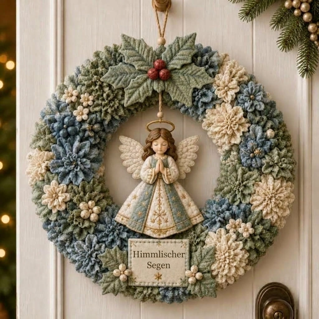 WeihnachtsZauber™ Kreatives Stoffsteck-Bastelset für 3D-Weihnachtskränze