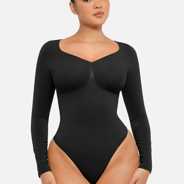 Curvevo™ Nahtloser Langarm-Bodysuit