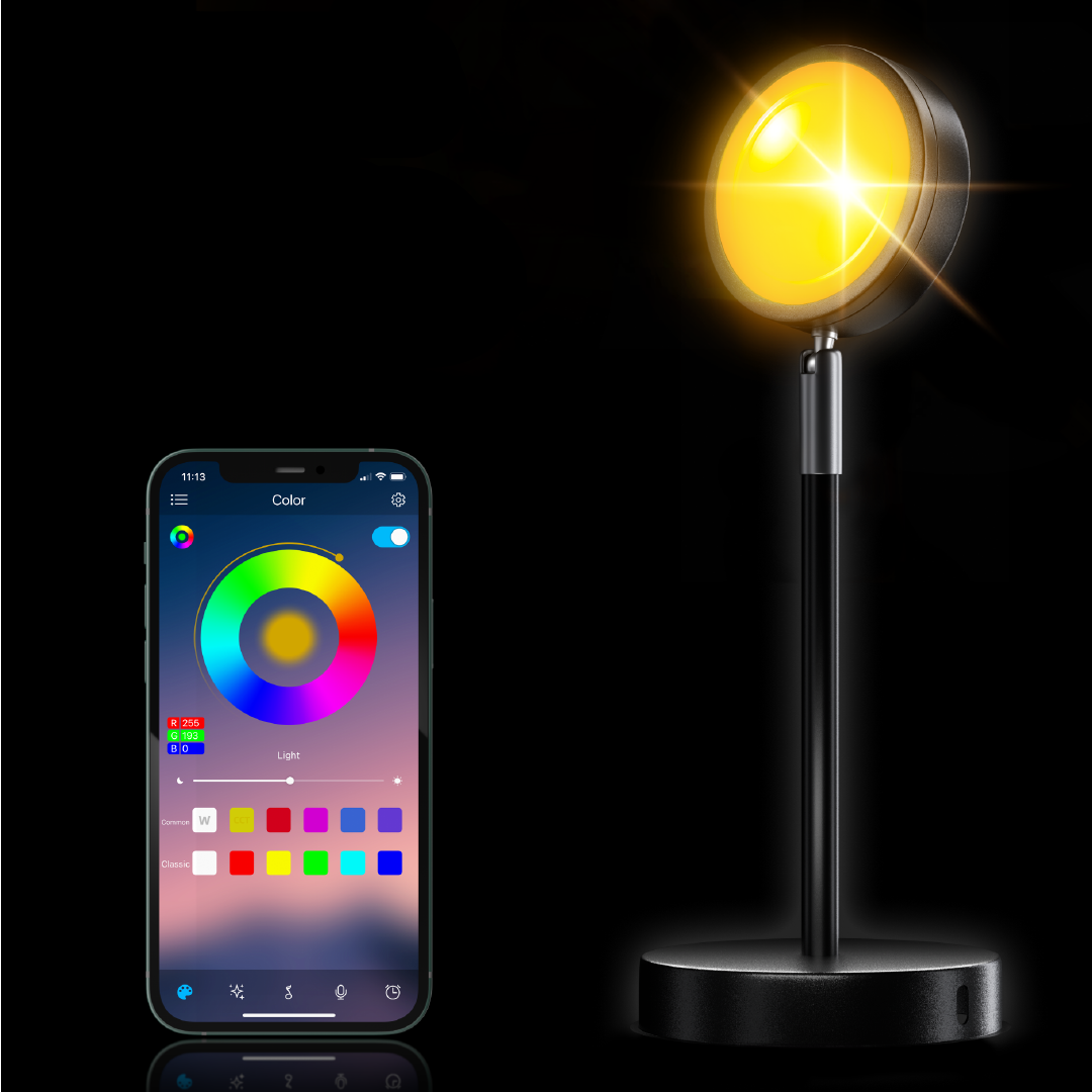 AuroraGlow™ – Intelligente Sonnenuntergangs-Projektionslampe