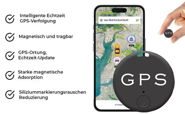 Mini Magnetischer GPS-Tracker | Echtzeit-Ortung | Starke Magnetbefestigung | Lange Akkulaufzeit