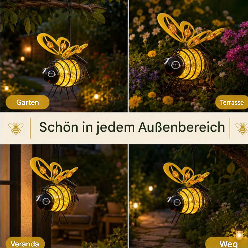 BienenZauber™ Solar-Gartenleuchte mit warmem LED-Licht