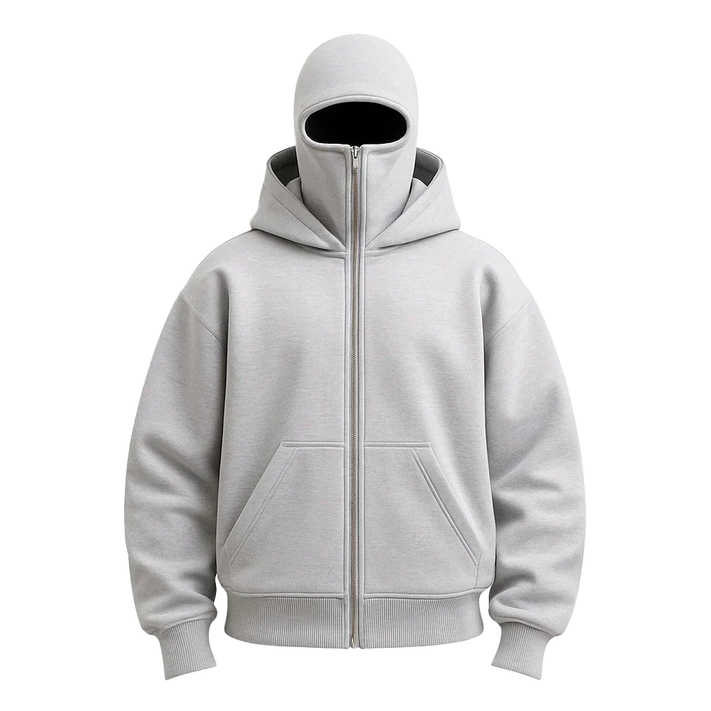 SchattenSchutz™ Unisex-Kapuzenjacke mit Vollgesichts-Reißverschluss