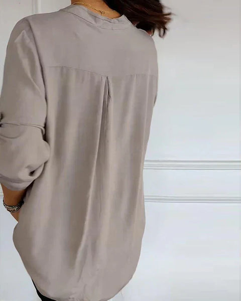 Damen Top mit Knöpfen & Pailletten | Weiche, atmungsaktive Stofftextur | Lässig-chic, schmeichelnde Passform