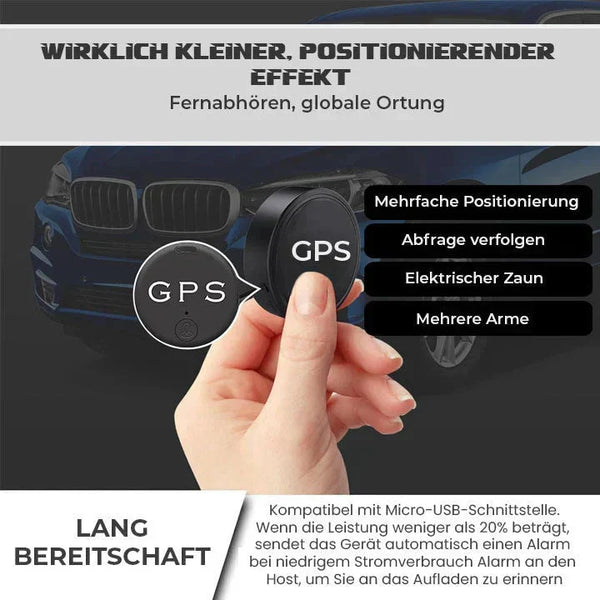 Mini Magnetischer GPS-Tracker | Echtzeit-Ortung | Starke Magnetbefestigung | Lange Akkulaufzeit