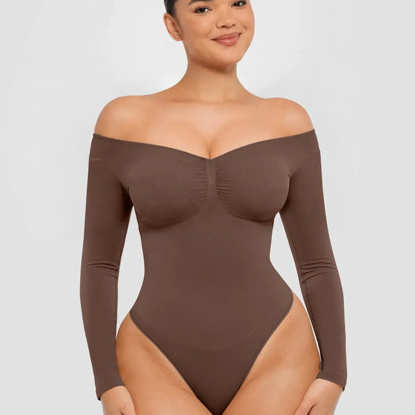 Curvevo™ Nahtloser Langarm-Bodysuit