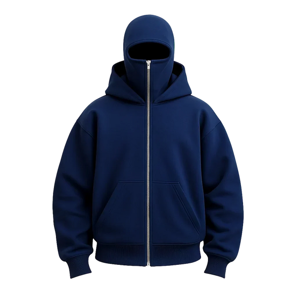 SchattenSchutz™ Unisex-Kapuzenjacke mit Vollgesichts-Reißverschluss