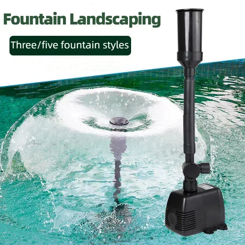 Gartenbrunnenpumpe mit 6 LED-Leuchten