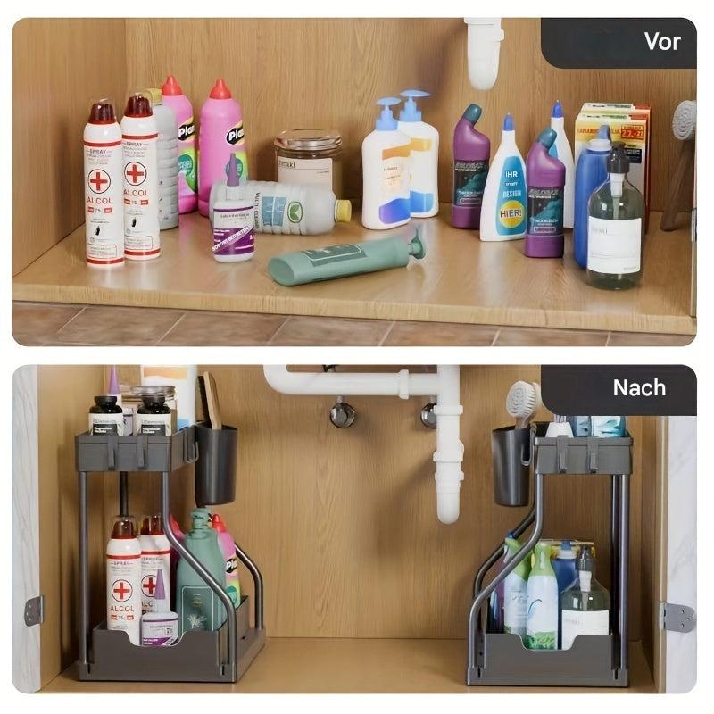 Organizer mit Schublade | Küche & Spülbecken Organizer | OrdnungsMeister