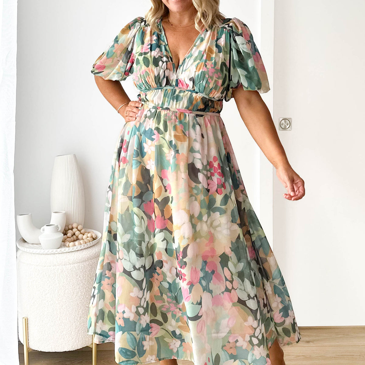 Damen Midikleid elegant & zeitlos | Stilvolles Sommer- & Alltagskleid | Modernes Freizeitkleid