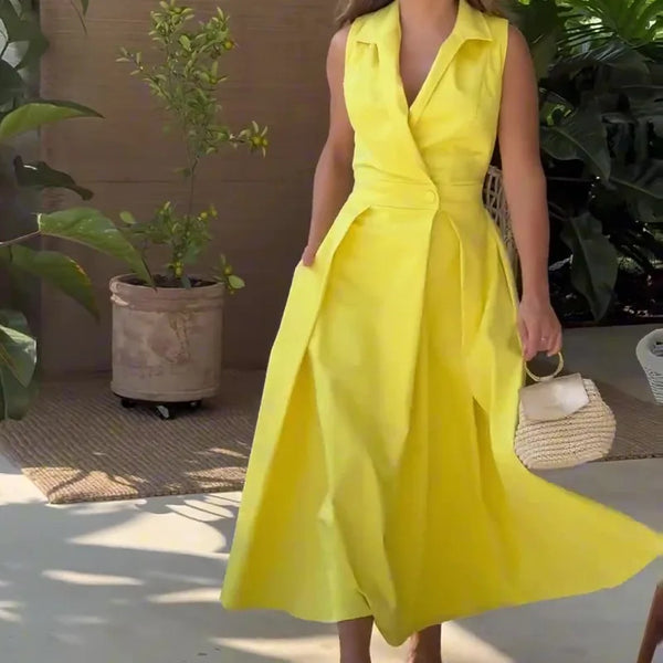 Damen Sommerkleid | Leichtes Maxikleid | Elegantes Design | Luftiger Stoff für Alltag & Urlaub