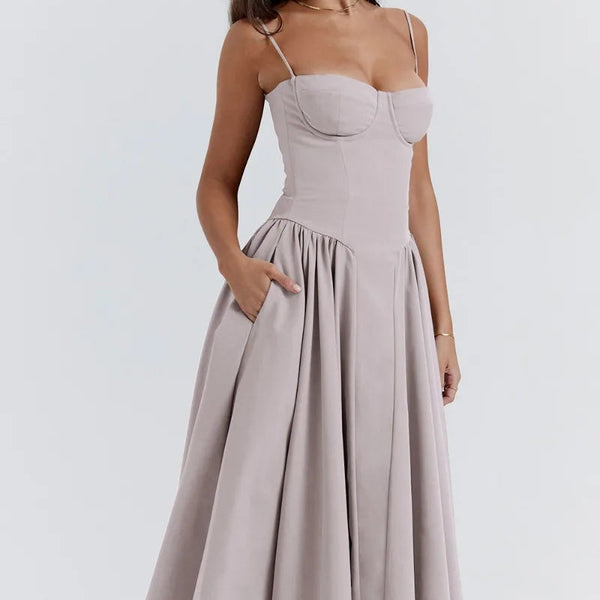 Vivi™ | Ärmelloses Midikleid mit Korsett-Passform
