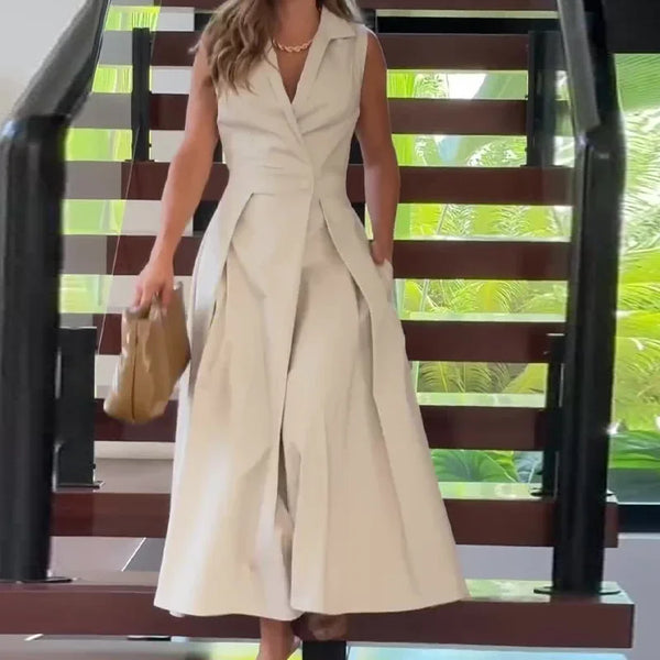 Damen Sommerkleid | Leichtes Maxikleid | Elegantes Design | Luftiger Stoff für Alltag & Urlaub