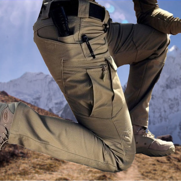 Herren Taktische Hose mit Funktionstaschen | Robustes Stretch-Mischgewebe, verstellbarer Bund & Regular Fit | Outdoor, Arbeit und Freizeit