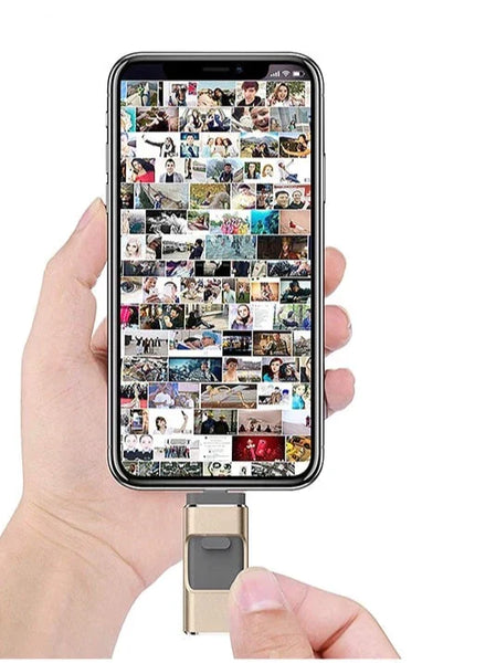 4-in-1 FlashDrive™ - Erweitern Sie Ihre Speicherkapazität im Handumdrehen und nehmen Sie Ihre Dateien überallhin mit