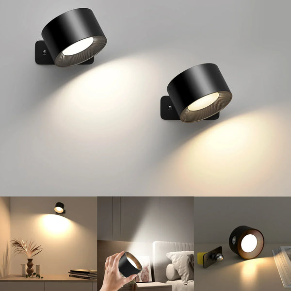 InstaGlow™ | Drehbare Touch-LED-Wandleuchte für kabellose Umgebungsbeleuchtung