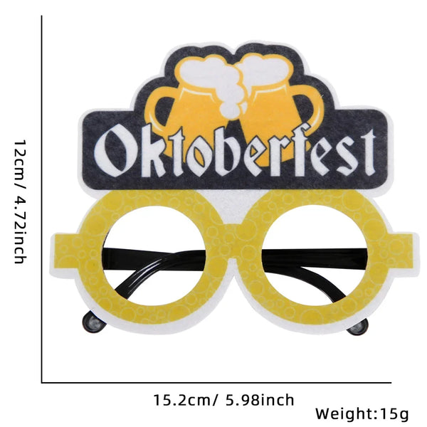 Oktoberfest Brille | Lustige Bierkrug Partybrillen für Wiesn & Fasching