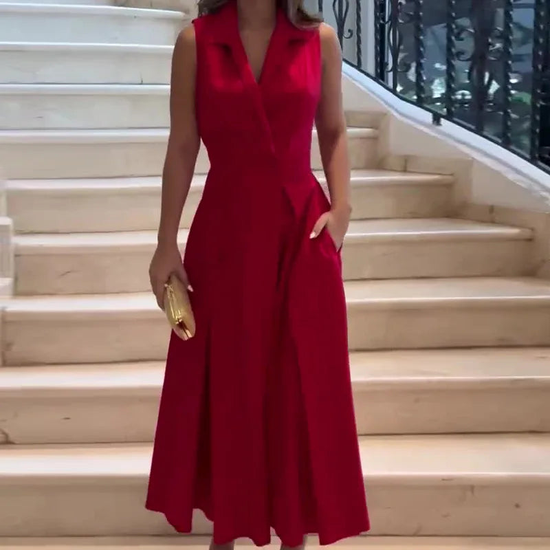 Damen Sommerkleid | Leichtes Maxikleid | Elegantes Design | Luftiger Stoff für Alltag & Urlaub