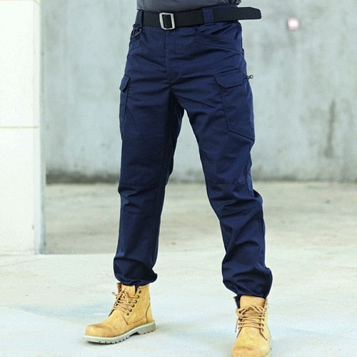 Herren Taktische Hose mit Funktionstaschen | Robustes Stretch-Mischgewebe, verstellbarer Bund & Regular Fit | Outdoor, Arbeit und Freizeit