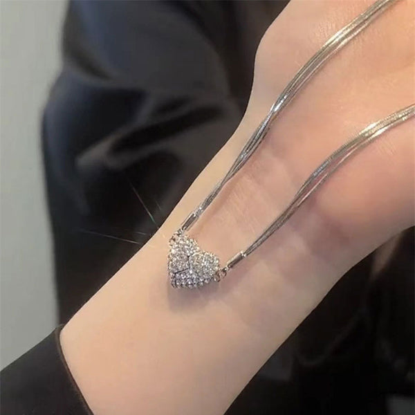 Magnetische Partner Halskette Herz Design | Symbolische Liebe Kette für Paare | Hypoallergener Schmuck