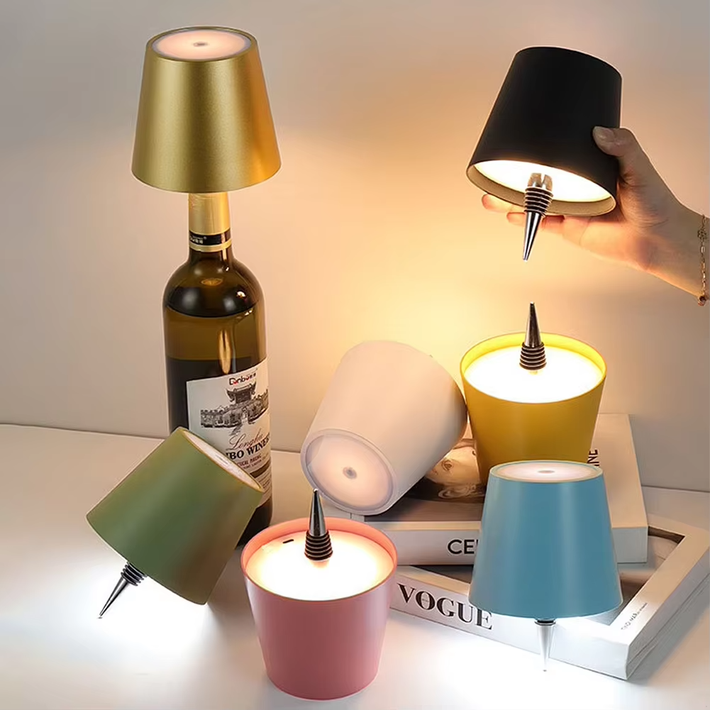 VinoGlow™ | USB-Ladung Touch Control Flaschenlampe mit stufenloser Dimmung für Schreibtisch oder Bar