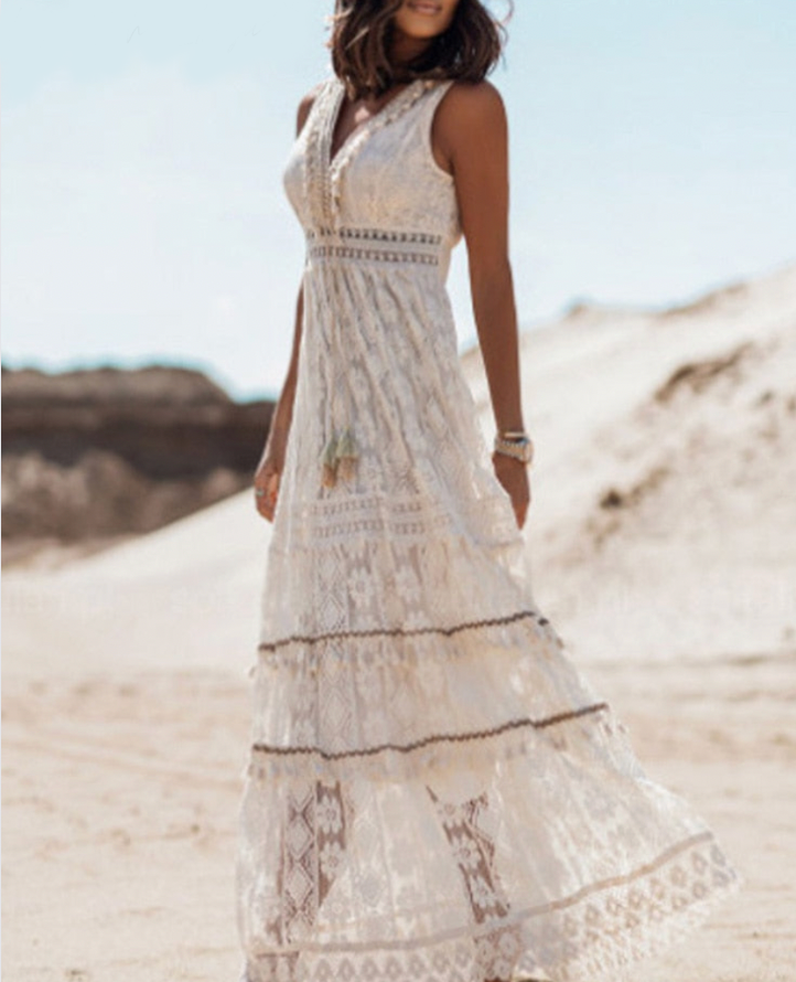 Boho-Kleid für Damen | Luftig fließend mit lockerem Schnitt | Zeitloser Sommerstil mit moderner Note