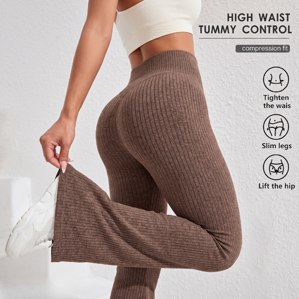 PoPerfekt™ Gerippte Leggings mit hohem Bund