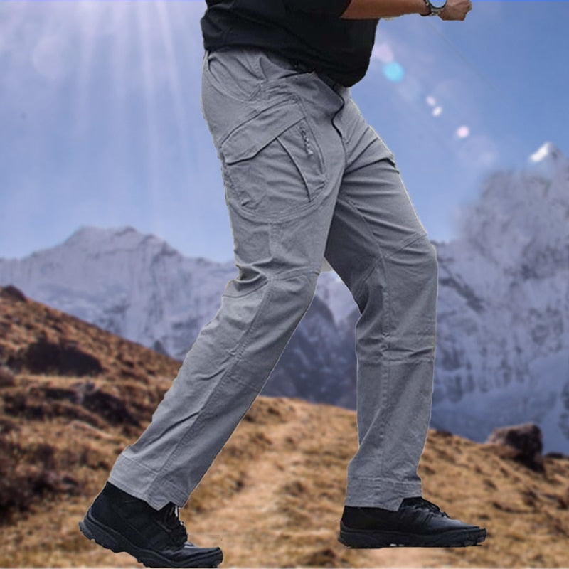 Herren Taktische Hose mit Funktionstaschen | Robustes Stretch-Mischgewebe, verstellbarer Bund & Regular Fit | Outdoor, Arbeit und Freizeit