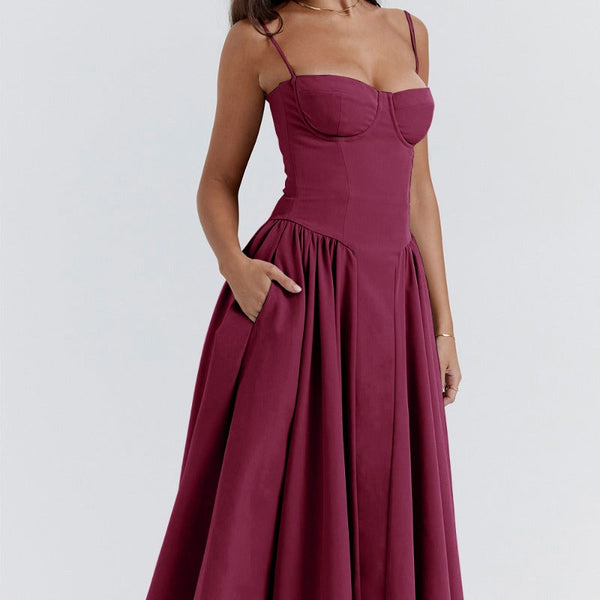 Vivi™ | Ärmelloses Midikleid mit Korsett-Passform