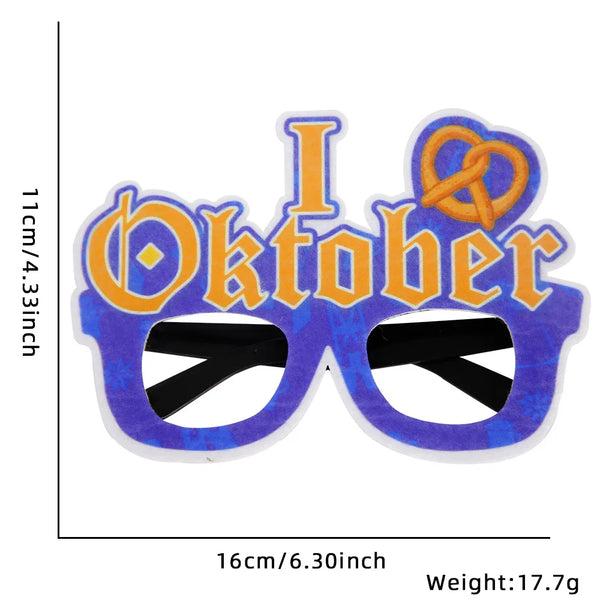 Oktoberfest Brille | Lustige Bierkrug Partybrillen für Wiesn & Fasching