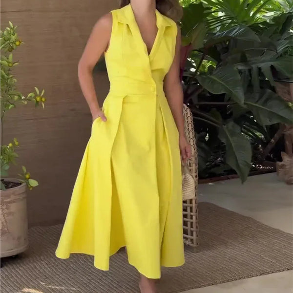 Damen Sommerkleid | Leichtes Maxikleid | Elegantes Design | Luftiger Stoff für Alltag & Urlaub