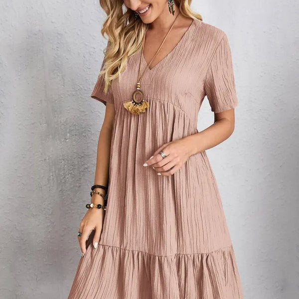 Isabella™ | Luftiges Kleid mit V-Ausschnitt
