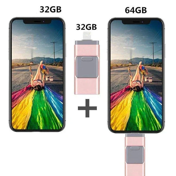 4-in-1 FlashDrive™ - Erweitern Sie Ihre Speicherkapazität im Handumdrehen und nehmen Sie Ihre Dateien überallhin mit