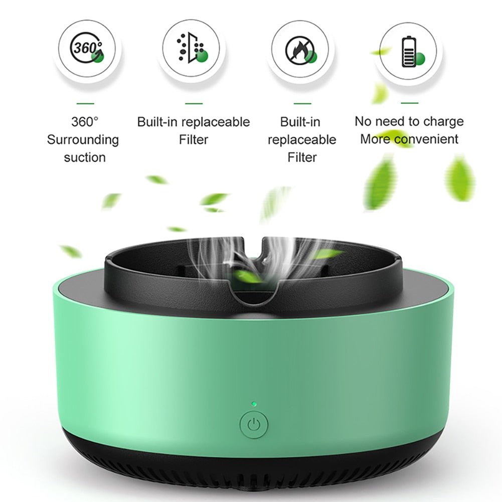 NoSmoke™ – Elektrischer Rauchfilter-Aschenbecher | Luftreinigend & Geruchsneutralisierend | 50% RABATT