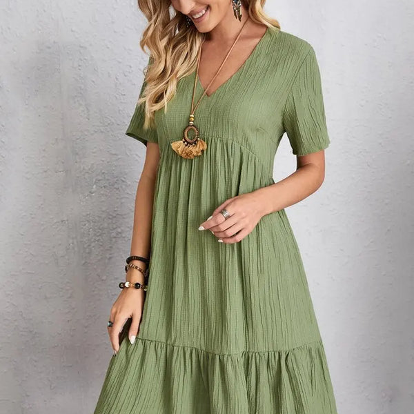 Isabella™ | Luftiges Kleid mit V-Ausschnitt