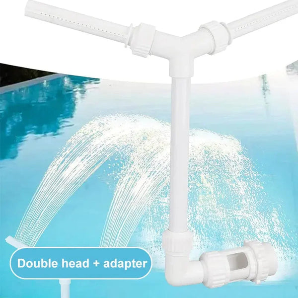 Solar-Poolfontäne mit LED & Doppelsprühbogen – Für nächtlichen Poolzauber