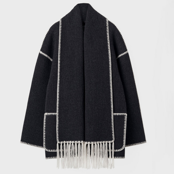 Emmy™ | Mélange Wollschal Jacke | 50% RABATT!