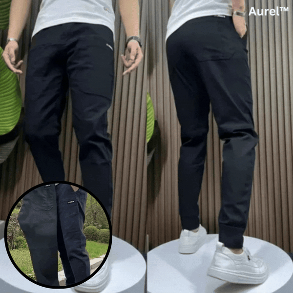 Herren Cargo-Hose Stretch mit 6 Taschen | schnelltrocknend & schmutzabweisend | elastischer Bund | Outdoor & Alltag