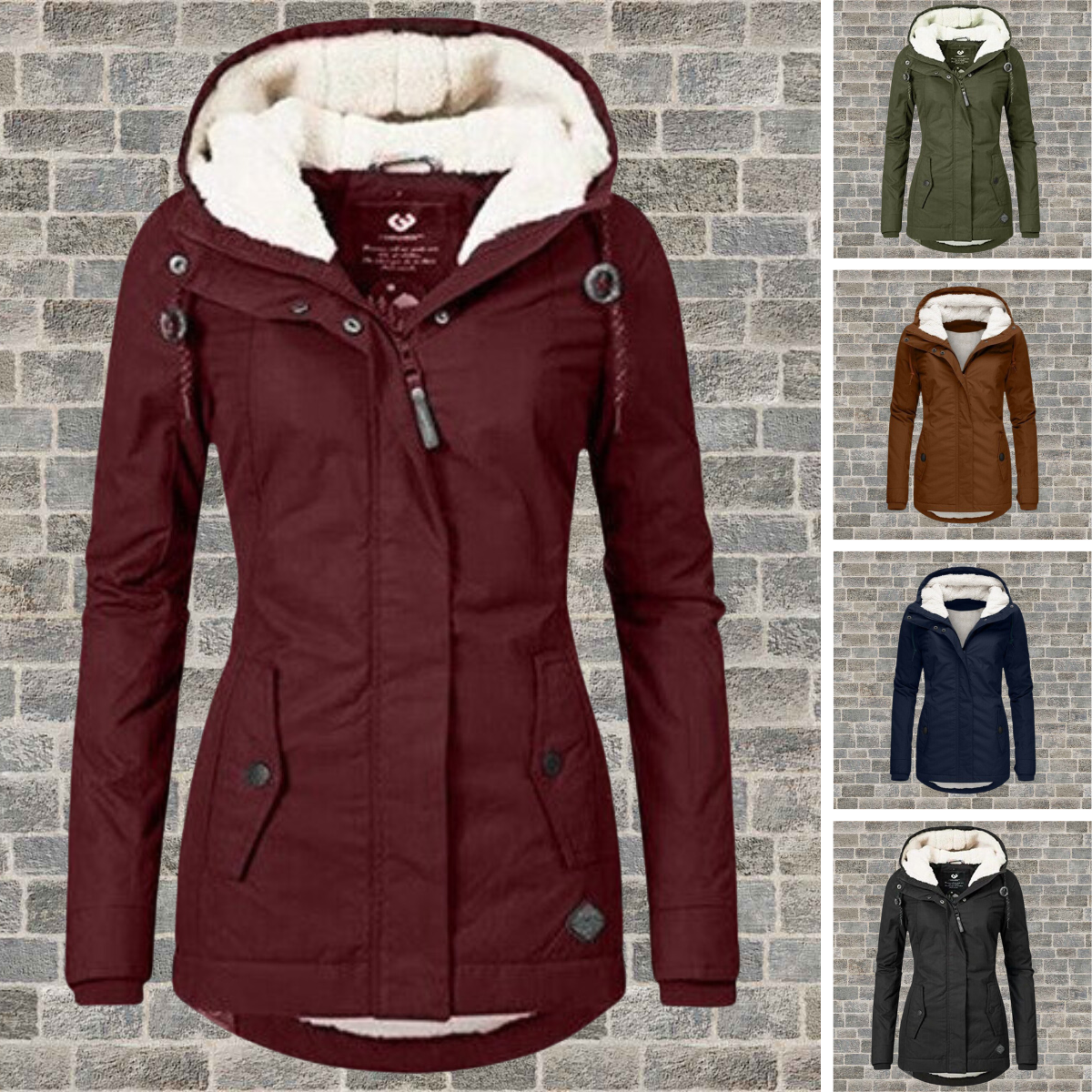 Johanna | Warme Baumwoll-Sherpa-Jacke