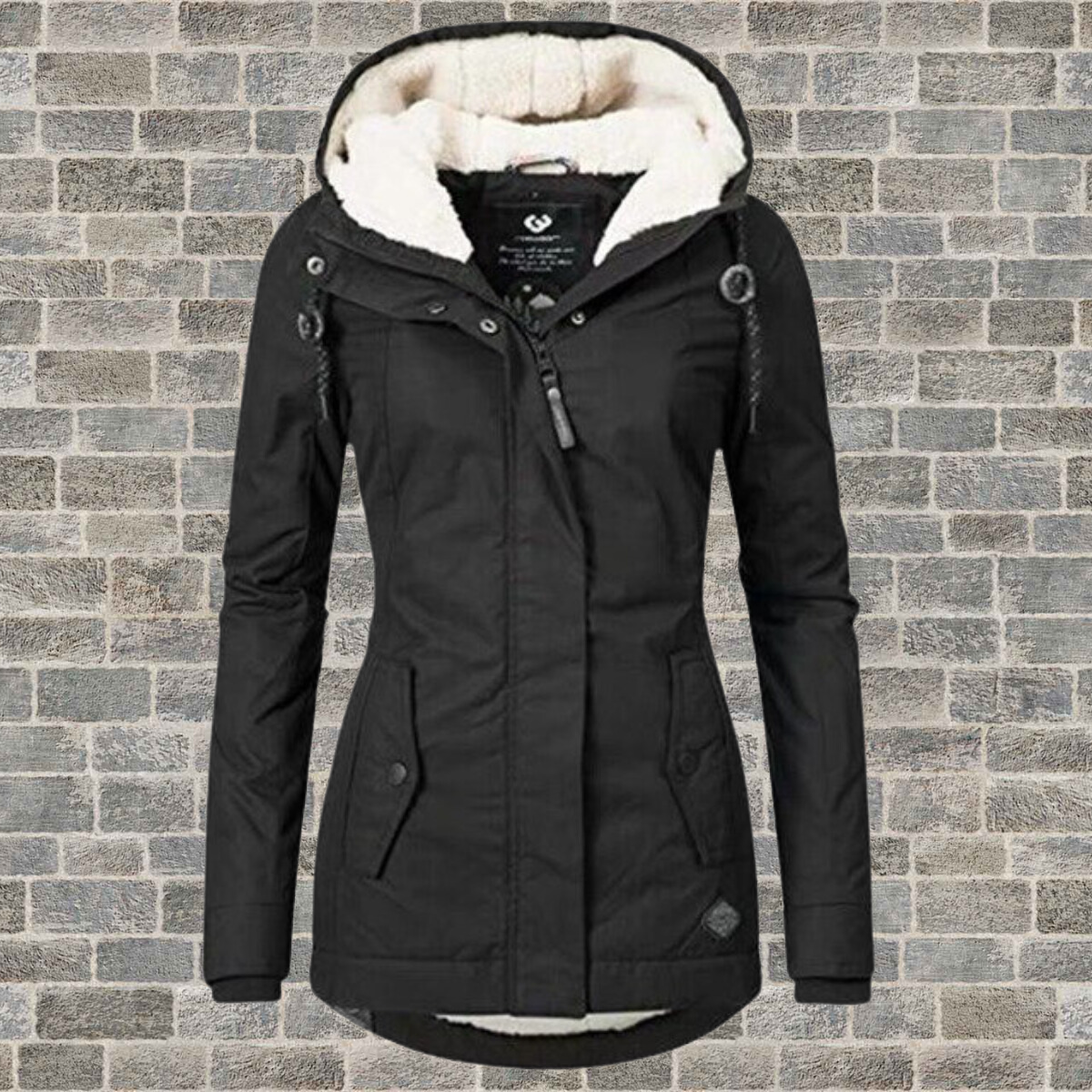Johanna | Warme Baumwoll-Sherpa-Jacke