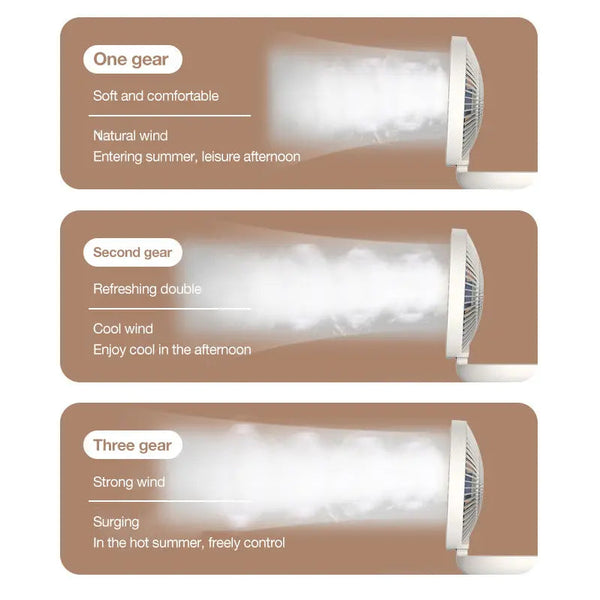2-in-1 Ventilator für Wand & Tisch – Leise, platzsparend & leistungsstark