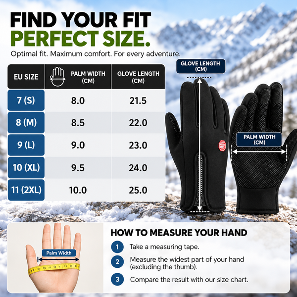 FrostGrip™ Wasserdichte Thermo-Touchscreen-Handschuhe