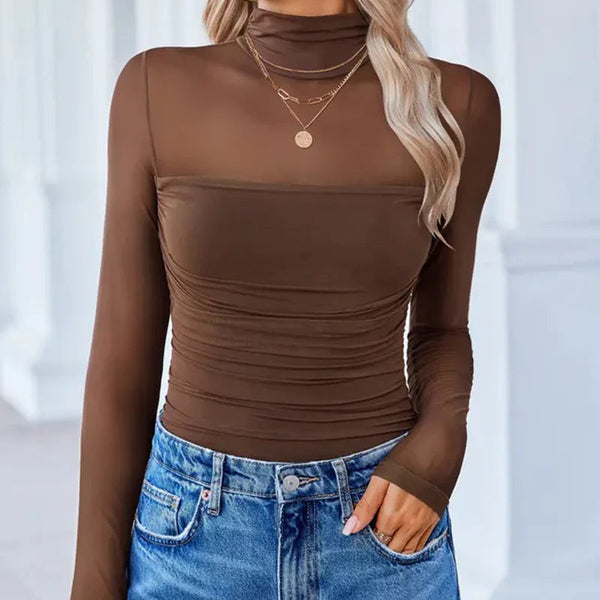 LayerMesh™ Nahtloser Mesh-Bodysuit mit Stehkragen