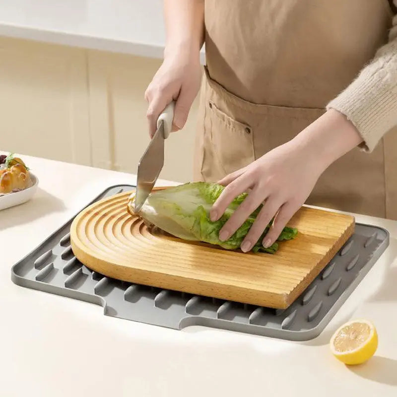 Abtropfmatte für Spüle & Geschirr aus Silikon | Rutschfeste Küchenmatte | TropfEase