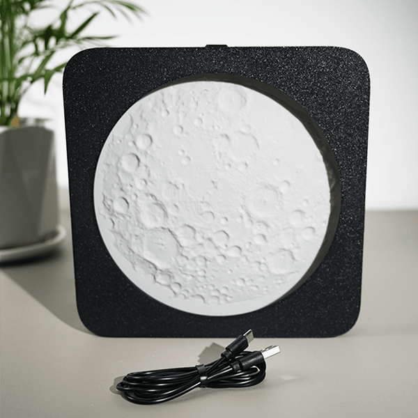 LunaGlow™ - 3D-gedruckte Mondlampe mit Smart-Touch und stufenloser Dimmfunktion Nachtlicht