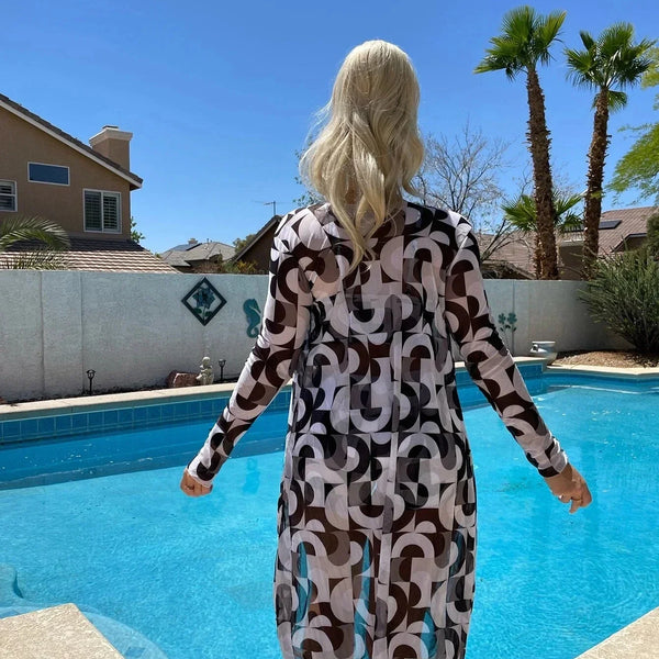 Celeste | Bikiniset mit hoher Taille und Überzieher