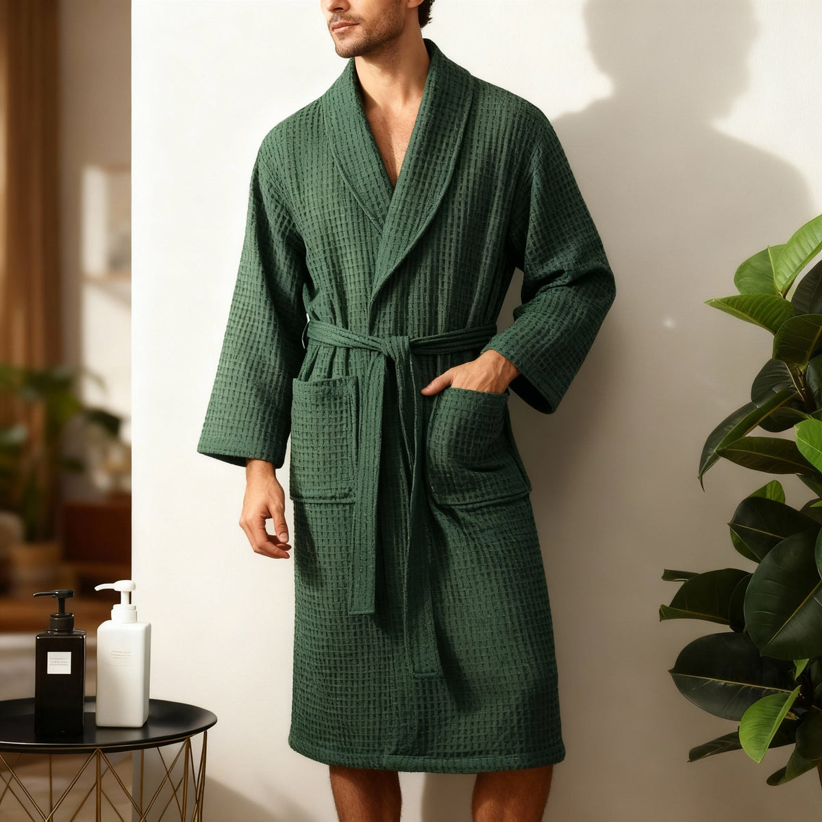 Bademantel für Damen & Herren | Morgenmantel aus Baumwolle | Komfortin