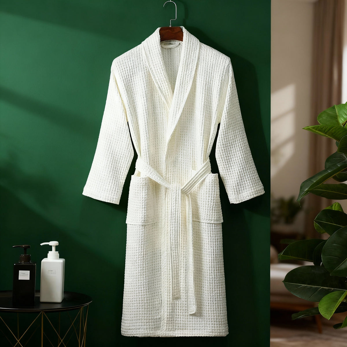 Bademantel für Damen & Herren | Morgenmantel aus Baumwolle | Komfortin